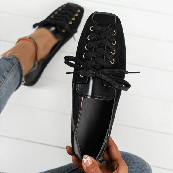 Lace Up Flats - Picture 3 of 4